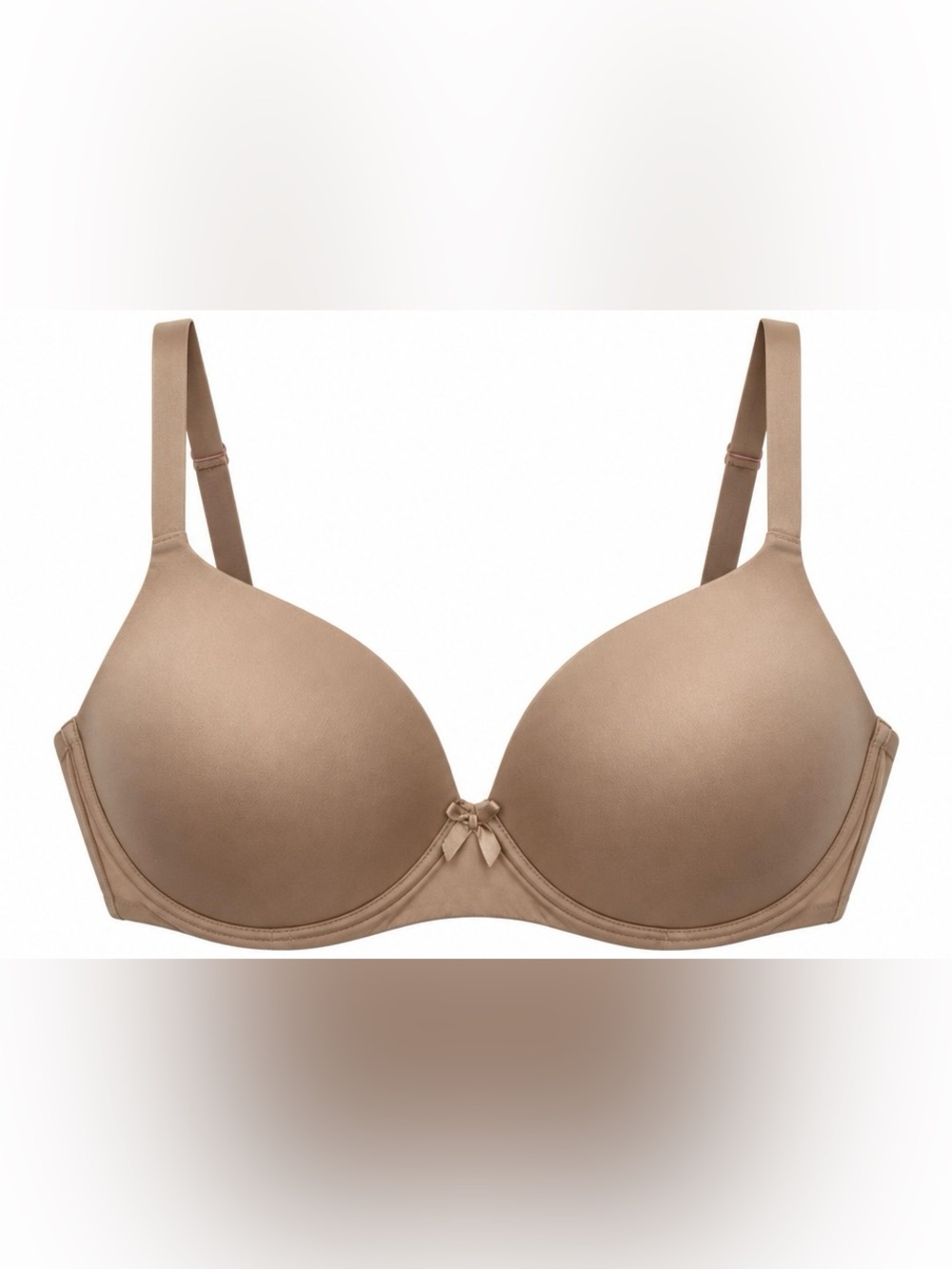 Victoria’s Secret Wireless Lightly Lined Bra 40D Nude Taupe Smooth Logo Strap